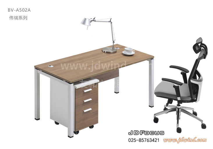 南京办公桌BV-A502A木挡板，南京钢木办公桌A50款